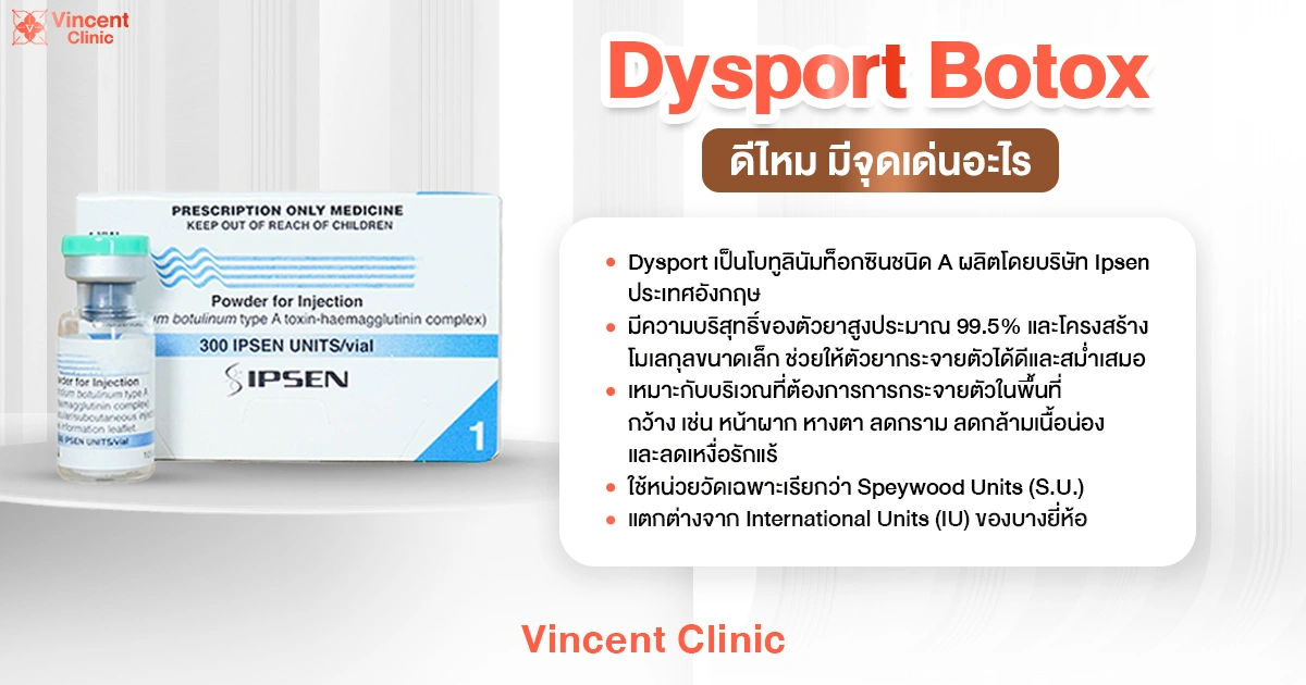 Dysport Botox ดีไหม มีจุดเด่นอะไร