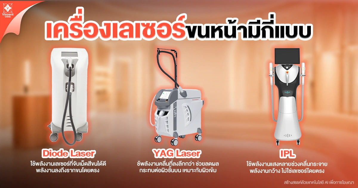 เลเซอร์ขนหน้ามีกี่แบบ