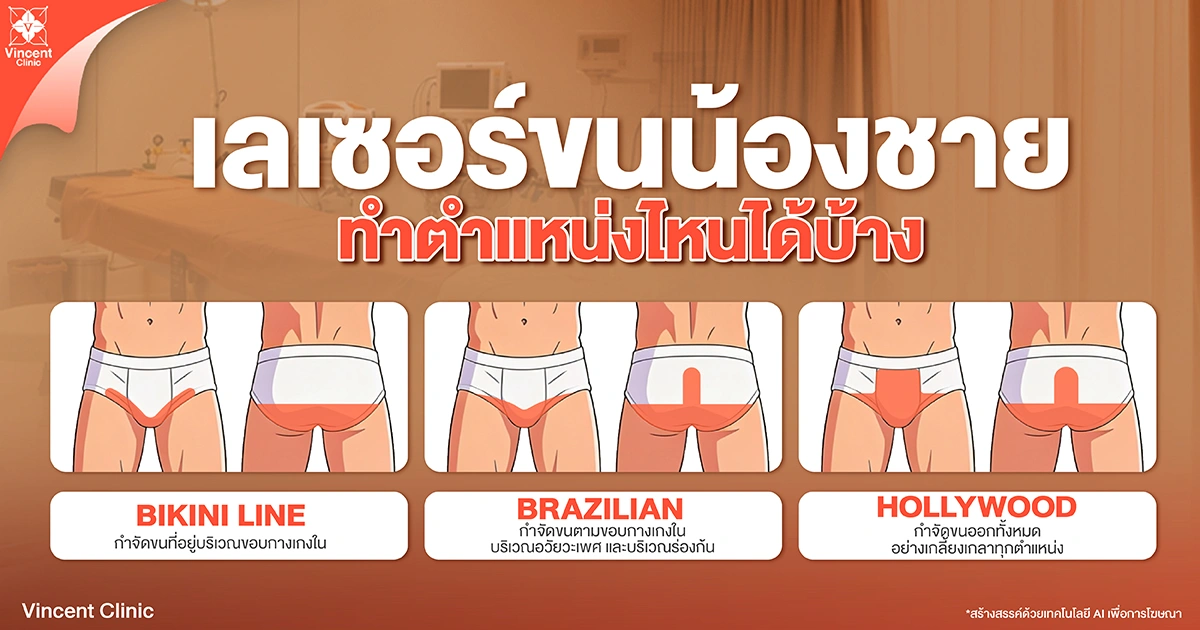 เลเซอร์ขนน้องชายทำตำแหน่งไหนได้บ้าง