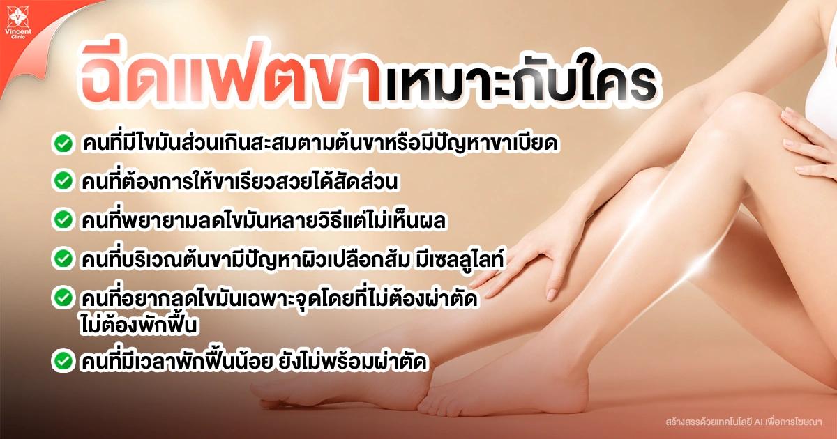 ฉีดแฟตขาเหมาะกับใคร ฉีดแฟตขาเหมาะกับใคร