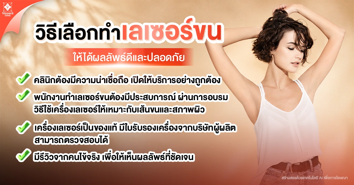 เลือกทำเลเซอร์ขนให้ได้ผลลัพธ์ดีและปลอดภัย