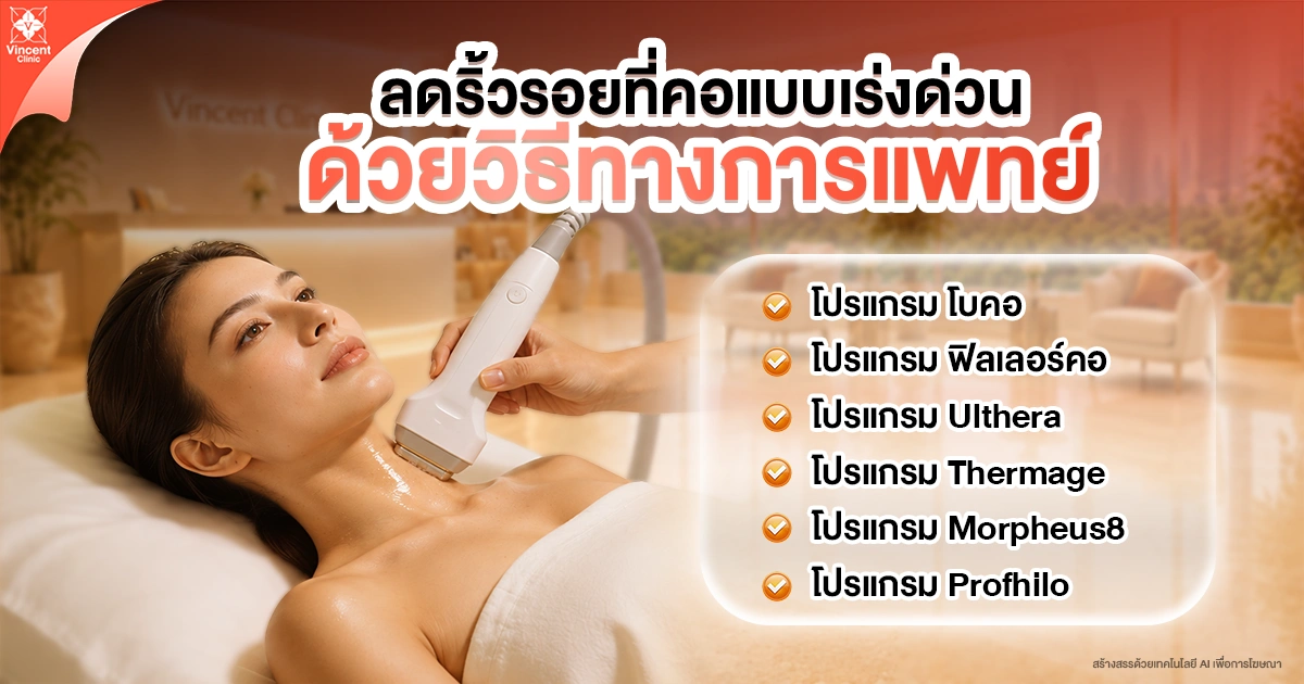ลดริ้วรอยที่คอแบบเร่งด่วน ด้วยวิธีทางการแพทย์