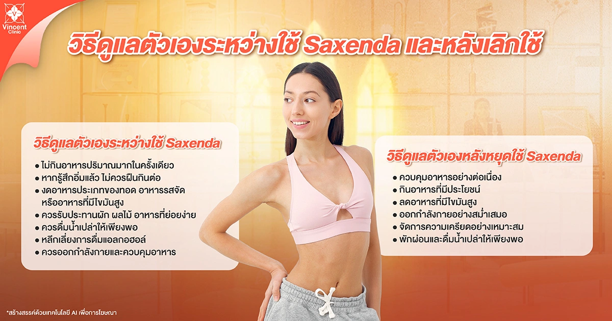 วิธีดูแลตัวเองระหว่างใช้ Saxenda และหลังเลิกใช้