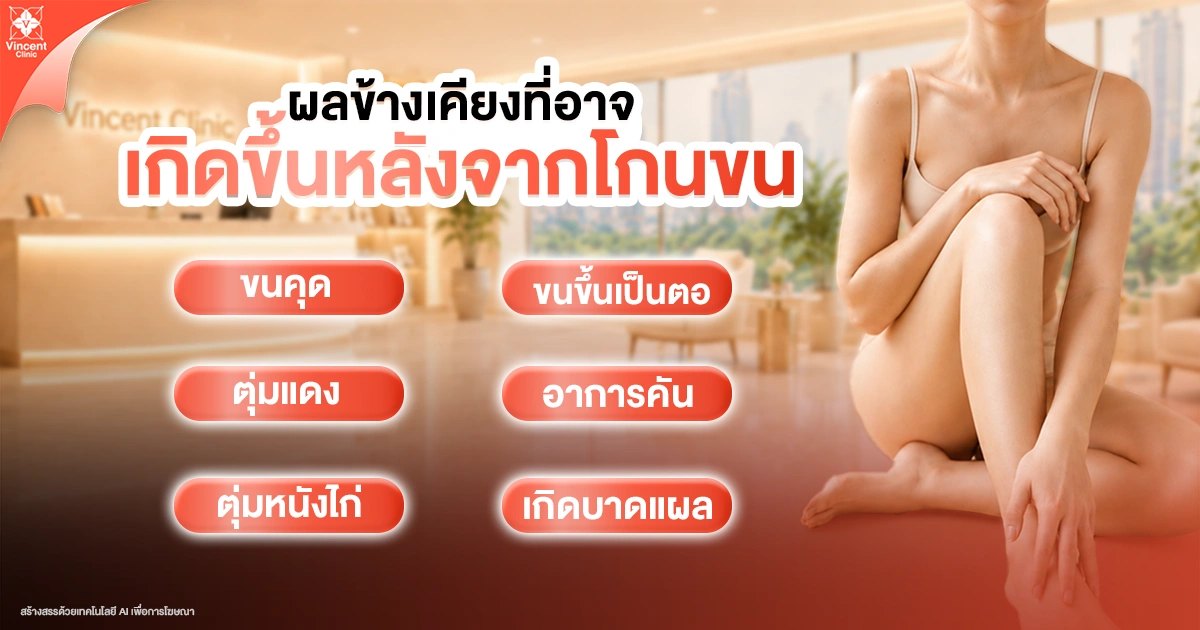ผลข้างเคียงที่อาจเกิดขึ้นหลังจากโกนขน