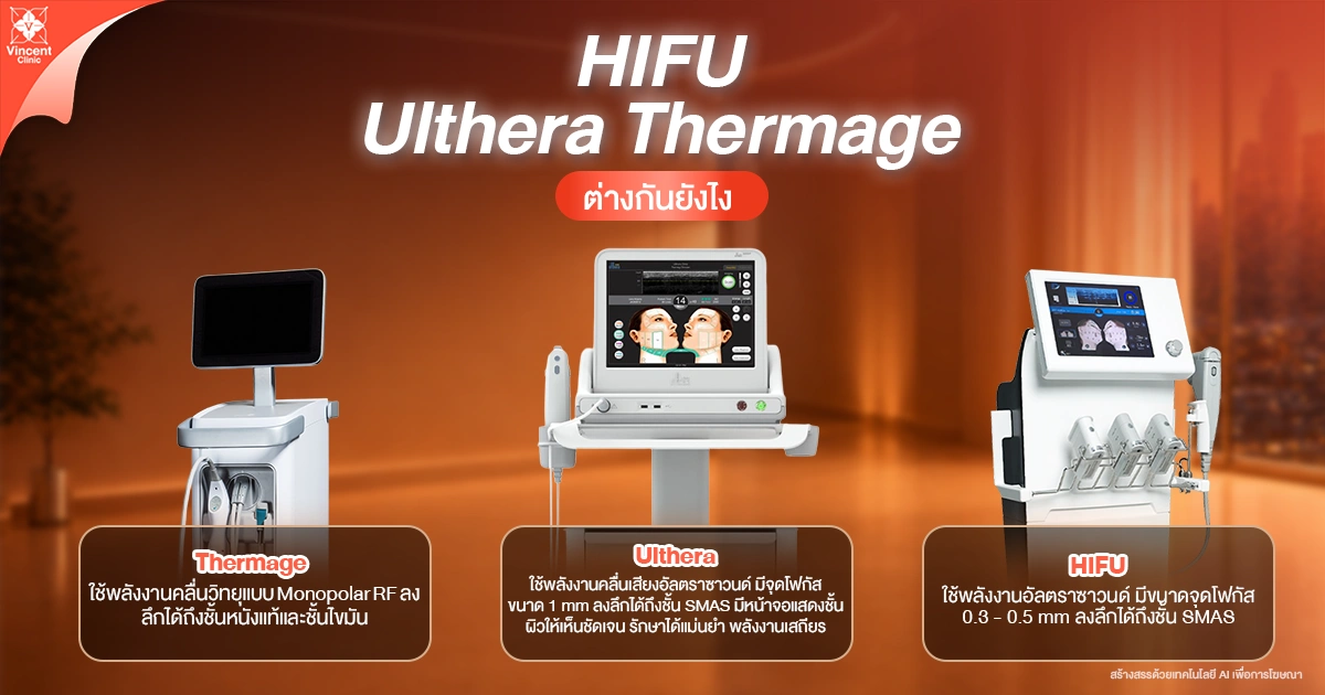 HIFU Ulthera Thermage ต่างกันอย่างไร
