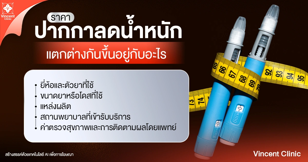 What factors affect the price of weight loss injection pens? ราคาปากกาลดน้ำหนักแตกต่างกันขึ้นอยู่กับอะไร