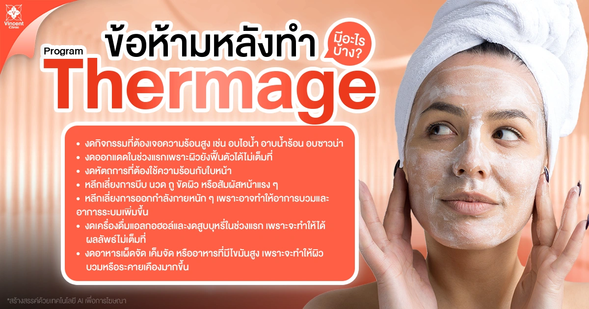 What should you avoid after Thermage treatment? ข้อห้ามหลังทำ Thermage