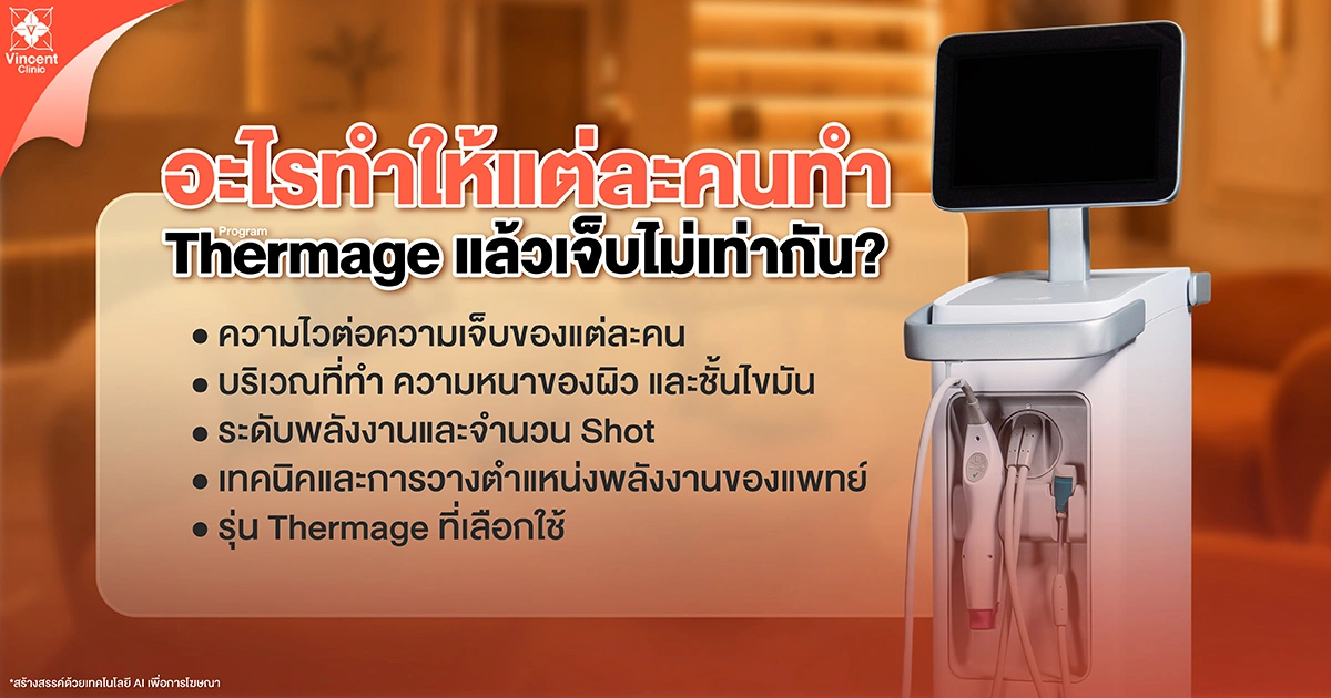 Why does the level of pain during Thermage treatment vary from person to person? อะไรทำให้แต่ละคนทำ Thermage แล้วเจ็บไม่เท่ากัน?