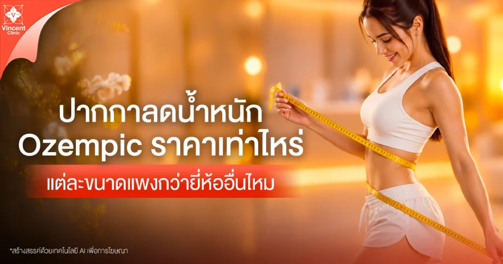 ปากกาลดน้ำหนัก Ozempic ราคาเท่าไร