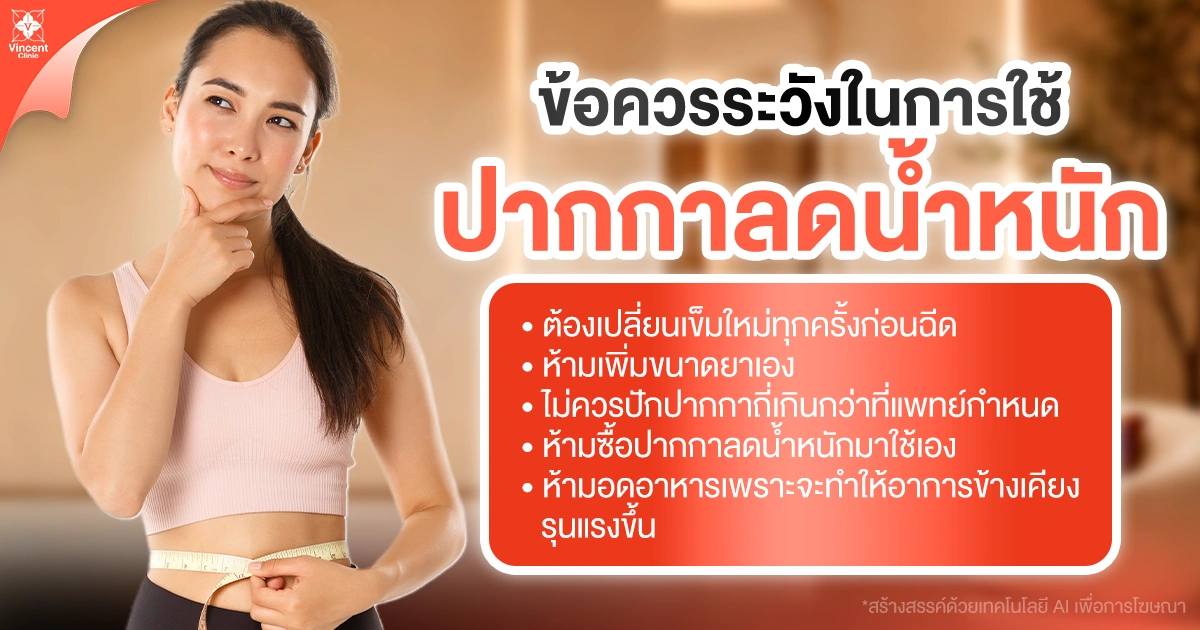 Precautions when using weight loss injection pens ข้อควรระวังในการใช้ปากกาลดน้ำหนัก
