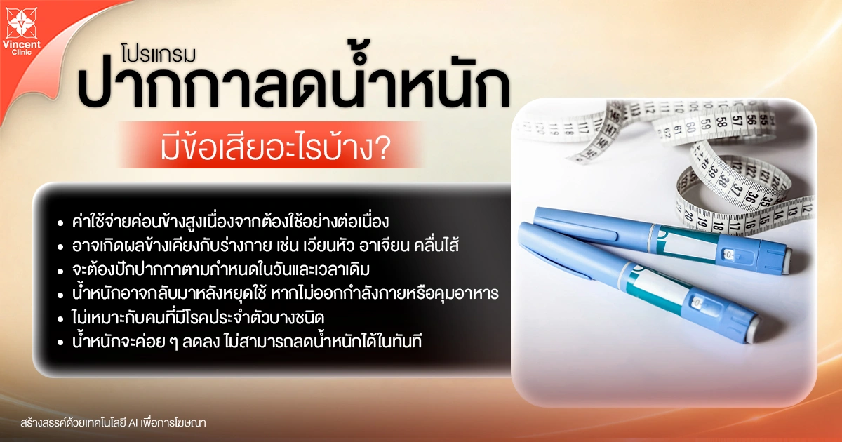 What are the disadvantages of weight loss pens? ปากกาลดน้ำหนักมีข้อเสียอะไรบ้าง?