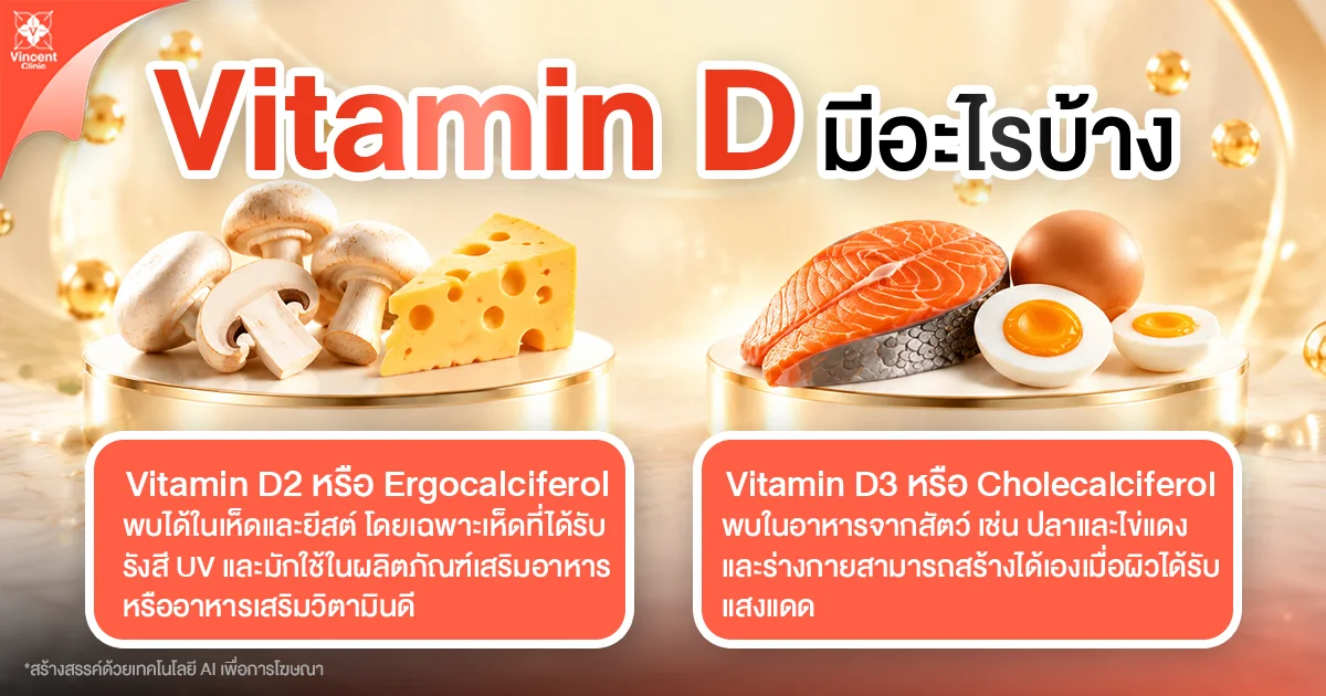 What are the types of vitamin D? วิตามินดี มีอะไรบ้าง