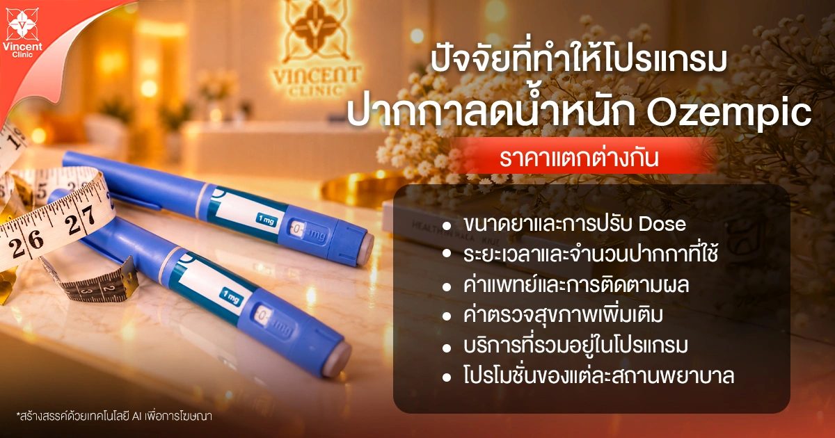 What factors affect the price of Ozempic? ปัจจัยที่ทำให้ Ozempic ราคาแตกต่างกัน