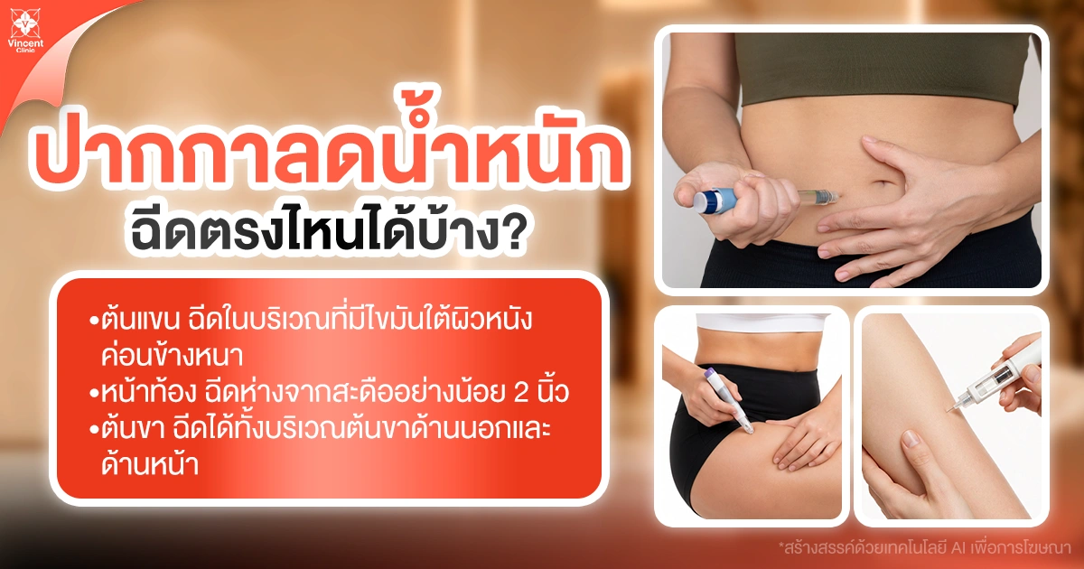 Where can weight loss injection pens be injected? ปากกาลดน้ำหนักฉีดตรงไหนได้บ้าง?