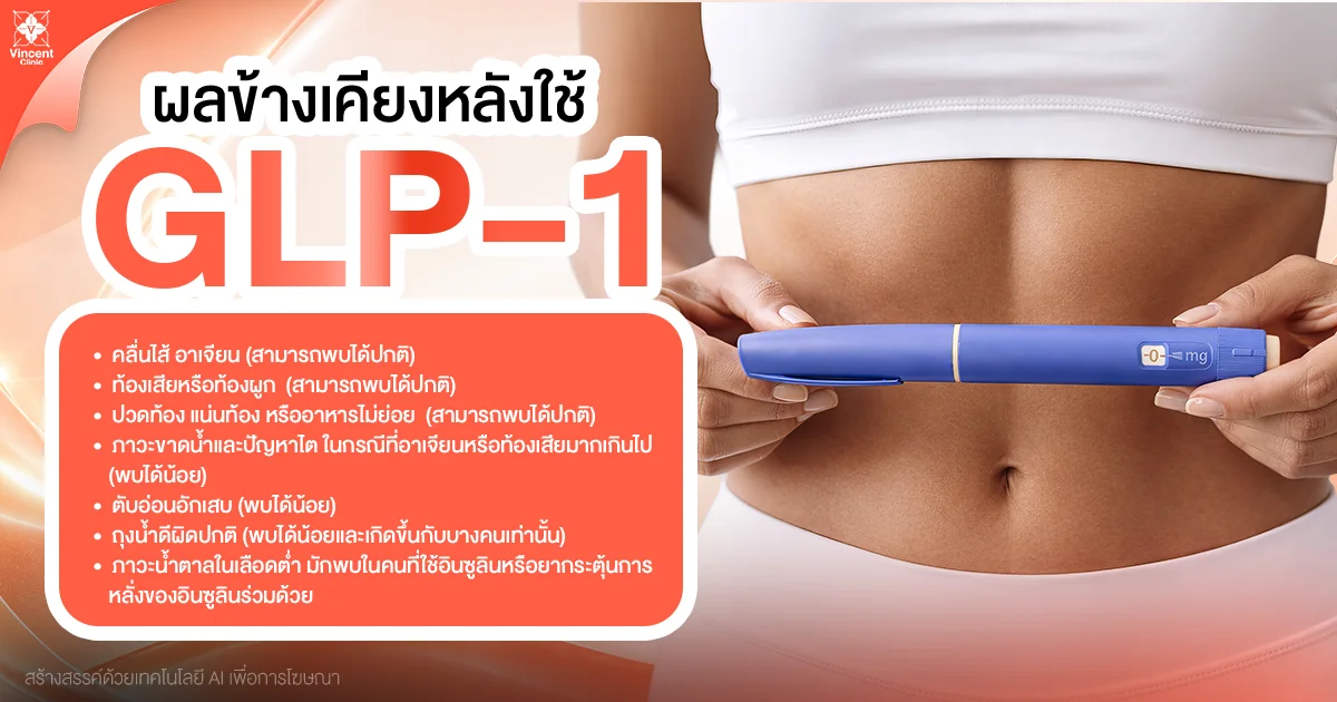 What are the side effects of GLP-1? ผลข้างเคียงหลังใช้ GLP-1