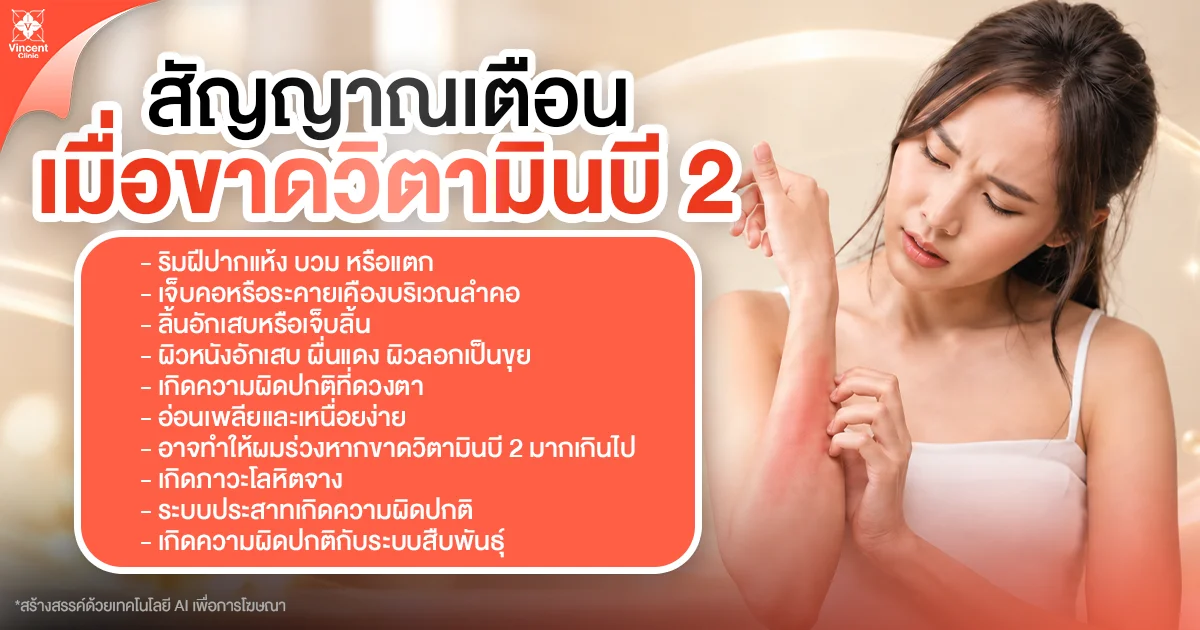ขาดวิตามินบี 2 มีอาการอย่างไร