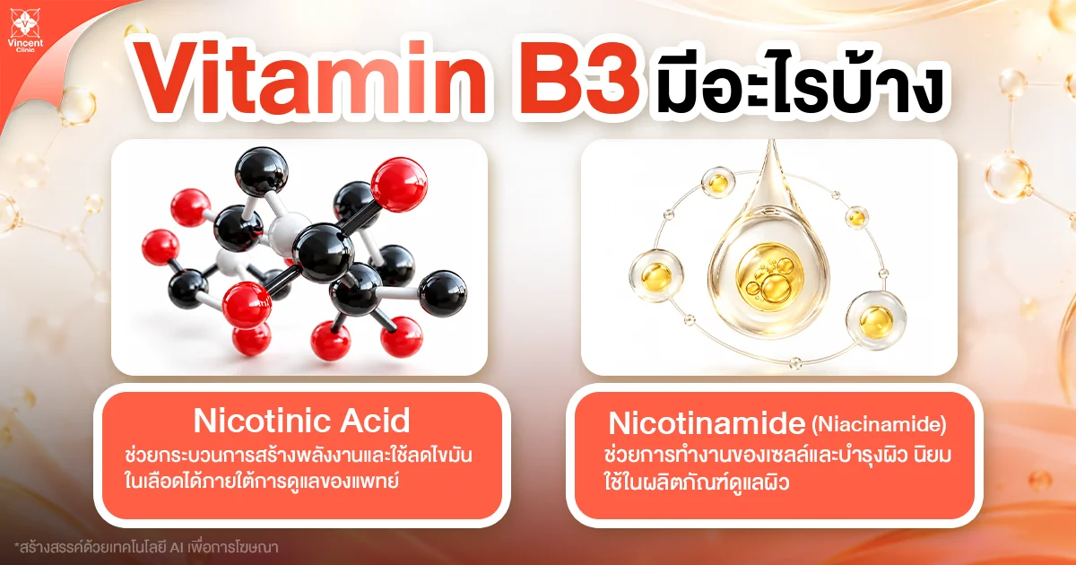 What are the types of vitamin B3?