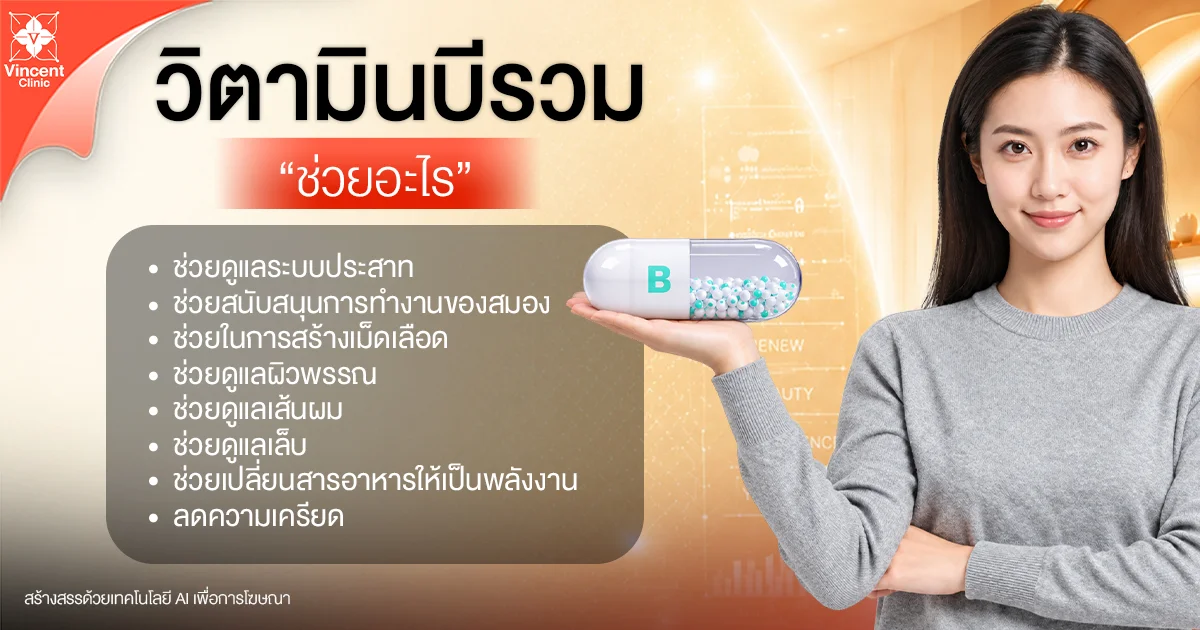 What does vitamin B complex help with? วิตามินบีรวม ช่วยอะไร
