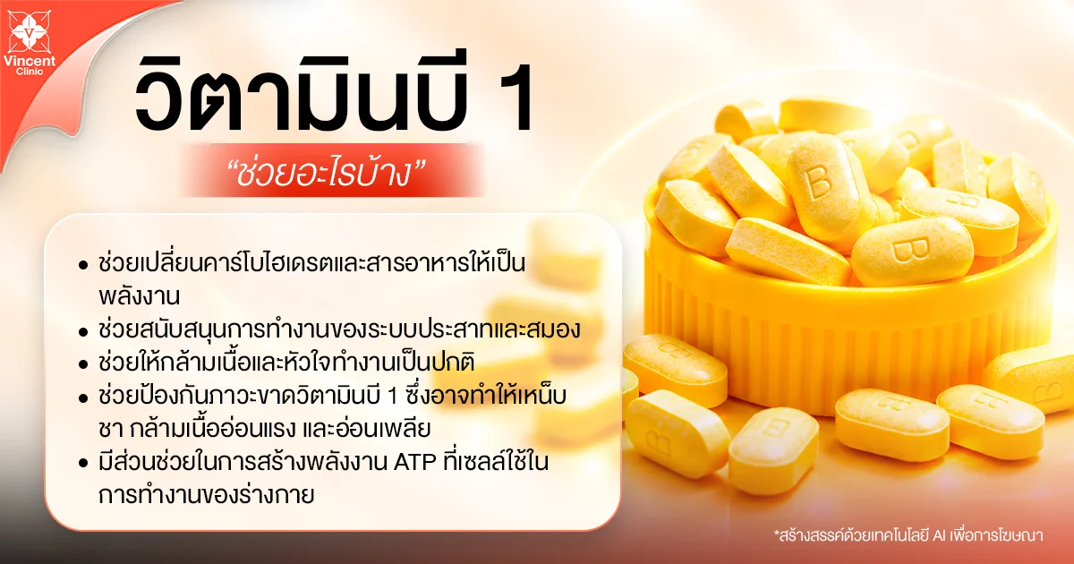 วิตามินบี 1 ช่วยอะไรบ้าง